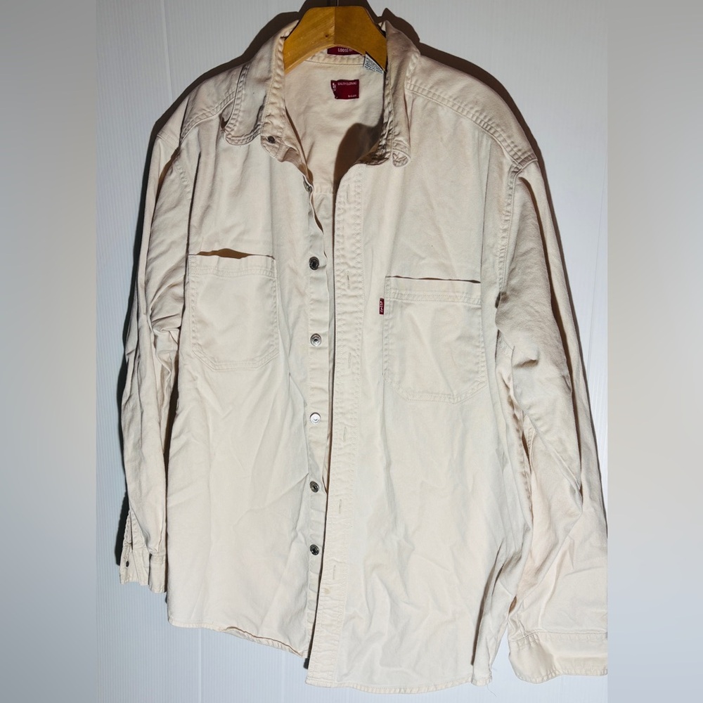 Levi’s Loose Fit Off-White Workwear Button Up Shirt – Medium